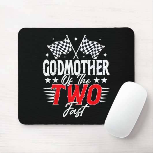 Godmother Of The Two Fast Second Birthday Racing C Mousepad (Mit Mouse)