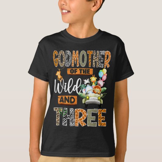 Godmother Of The Wild &amp; Three 3rd Birthday Boy T-Shirt (Vorderseite)