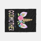 Godmother Unicorn Floral Birthday Girl Family Matc Fleecedecke (Vorderseite (Horizontal))