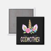Godmother Unicorn Floral Birthday Girl Family Matc Magnet (Vorderseite/Rückseite)