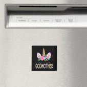 Godmother Unicorn Floral Birthday Girl Family Matc Magnet (In Situ (Geschirrspüler))