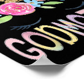 Godmother Unicorn Floral Birthday Girl Family Matc Poster (Ecke)