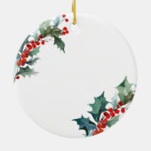 Godmothers Red Floral Christmas Keramik Ornament (Hinten)