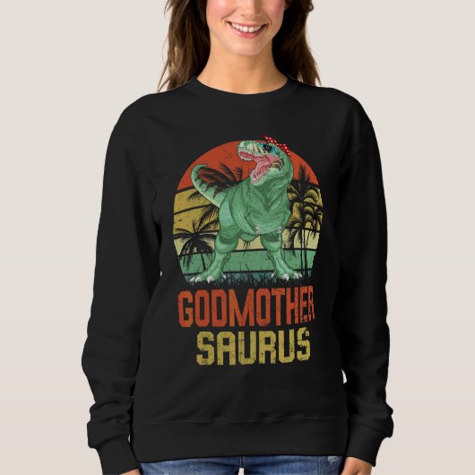 Godmothersaurus Rex Dinosaur Godmutter Saurus Fami Sweatshirt (Vorderseite)