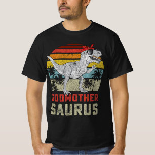 Godmothersaurus T Rex Dinosaur Godmutter Saurus Fa T-Shirt