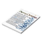 Godmutgedicht - Weihnachtsdesign Notizblock (Rotiert)