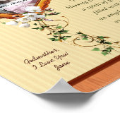 Godmutter 8x10 Lily Frame Personalisiert Print Poster (Ecke)