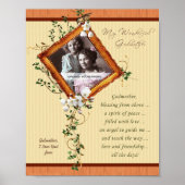 Godmutter 8x10 Lily Frame Personalisiert Print Poster (Vorne)