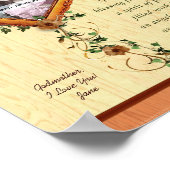 Godmutter 8x10 Rose Rahmen Personalisiert drucken Poster (Ecke)