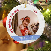 Godmutter Baby Personalisiert Erstes Foto Keramik Ornament