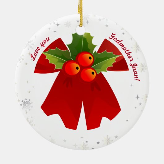 Godmutter Baby Personalisiert Erstes Foto Keramik Ornament (Hinten)