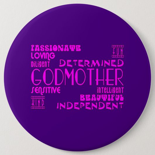 Godmütter Baptims Christening Partys: Qualität Button (Vorderseite)