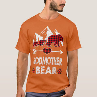 Godmutter Bear Shirt, Red Buffalo Kariert Godmutte T-Shirt