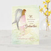 Godmutter Beileid Angel Karte (Gelbe Blume)