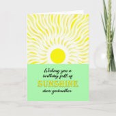 Godmutter Birthday Bright Sunshine Card Karte (Vorderseite)