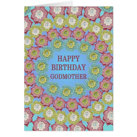 Godmutter Birthday Crochet Blume (Vorne)