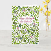 Godmutter Birthday Scattered Blätter Card Karte (Gelbe Blume)