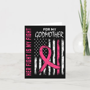 "Godmutter Breast Cancer Awareness Flag Family Fig Karte