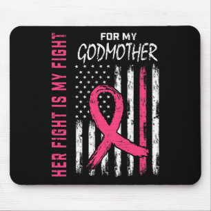"Godmutter Breast Cancer Awareness Flag Family Fig Mousepad