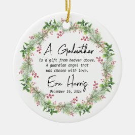 Godmutter Christening Taufe Keramik Ornament