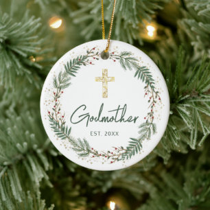 Godmutter Christmas Keramik Ornament