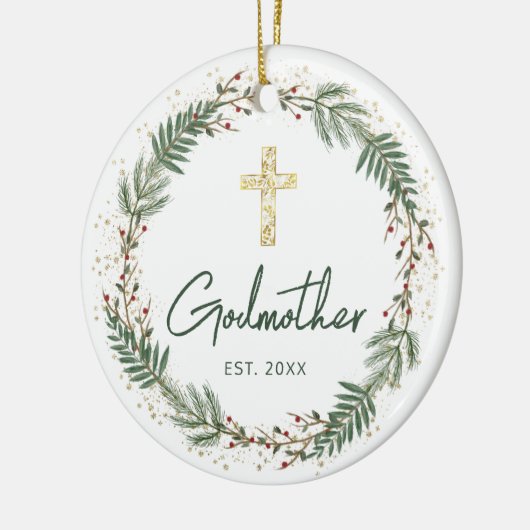 Godmutter Christmas Keramik Ornament (Links)