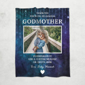Godmutter danke Blue Glitzern Custom Fleecedecke
