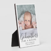 Godmutter danke Ihnen Christening oder Taufe Foto Fotoplatte (Seite)