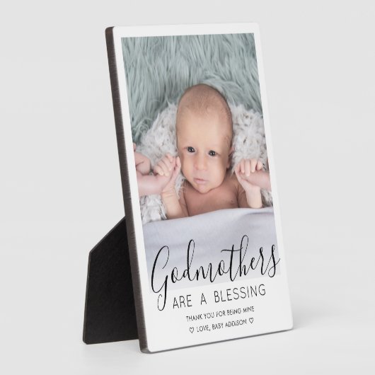 Godmutter danke Ihnen Christening oder Taufe Foto Fotoplatte (Seite)