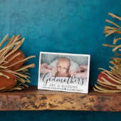 Godmutter danke Ihnen Taufe oder Weihnachten Foto Fotoplatte (Seite)