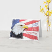Godmutter, eine patriotische Geburtskarte Karte (Gelbe Blume)