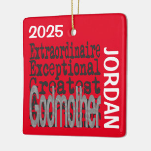 Godmutter Extraordinaire CUSTOM Keramikornament