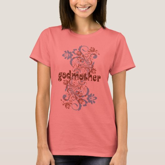 Godmutter Flower Swirl T-Shirt (Vorderseite)
