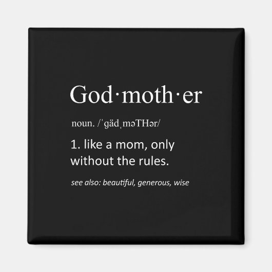 Godmutter Funny Definition Oma Mütter Tag Magnet (Vorne)