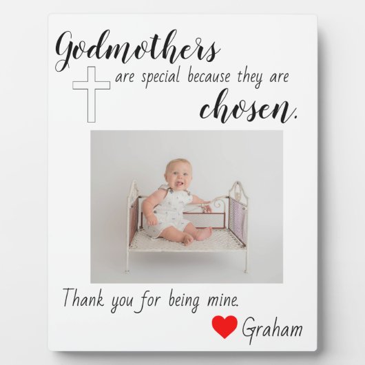 Godmutter getauft fotoplatte (Vorderseite)