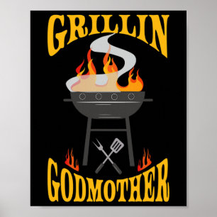 Godmutter Grillen Grill Smoker und Grill Koch Poster
