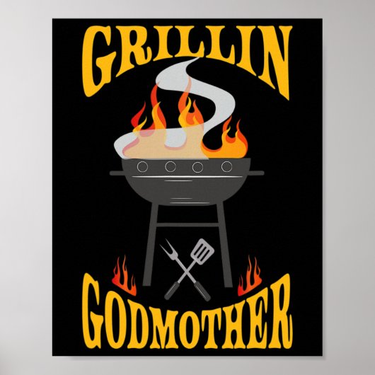 Godmutter Grillen Grill Smoker und Grill Koch Poster (Vorne)