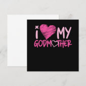 Godmutter I Liebe Mein Mutterherz Einladung (Vorne/Hinten)
