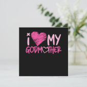 Godmutter I Liebe Mein Mutterherz Einladung (Stehend Vorderseite)