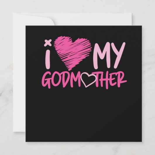 Godmutter I Liebe Mein Mutterherz Einladung (Vorderseite)
