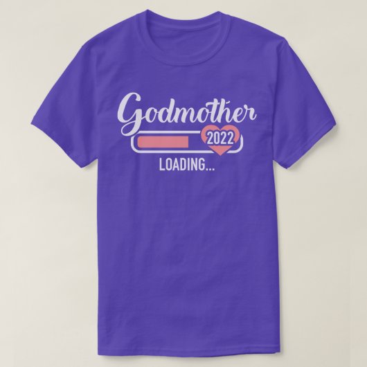 Godmutter lädt 2022 zur Schwangerschaftsankündigun T-Shirt (Design vorne)