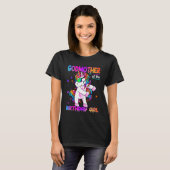 Godmutter of the Birthday Girl Dabbing Unicorn Par T-Shirt (Vorne ganz)