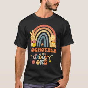 Godmutter of the Groovy One Rainbow Boho Birthday T-Shirt