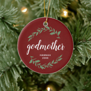 Godmutter Personalisiertes Geschenk Festivals Laur Keramik Ornament