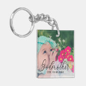 Godmutter Personalisiertes Jahr etabliertes Foto Schlüsselanhänger (Vorderseite links)