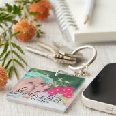 Godmutter Personalisiertes Jahr etabliertes Foto Schlüsselanhänger (Vorderseite rechts)