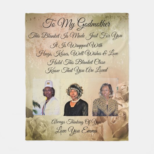 Godmutter Personalize Fleece Blanket (Vorderseite)