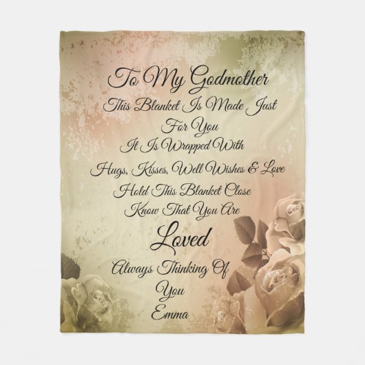 Godmutter Personalize Fleecedecke (Vorderseite)