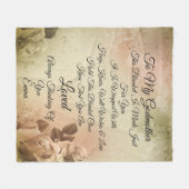 Godmutter Personalize Fleecedecke (Vorderseite (Horizontal))