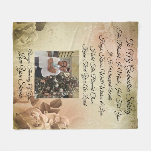 Godmutter Personalize Fleecedecke (Vorderseite (Horizontal))